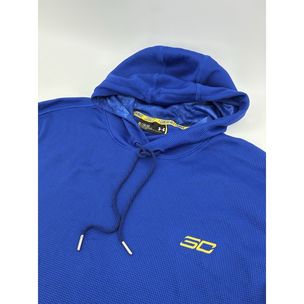 Under Armour Steph Curry SC30 Loose Fit Thermal Blue Basketball Hoodie - Mens XL
